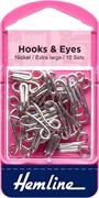 HEMLINE HANGSELL - Hook And Eye, Size 9 - Nickel 