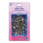 HEMLINE HANGSELL - Open Plated Safety Pins (150 pcs) , 38mm
