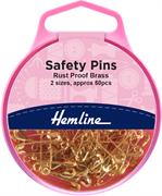 HEMLINE HANGSELL - Rust-Proof Safety Pins, 23mm (50 pcs) 