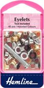 HEMLINE HANGSELL - Eyelets Kit with Tool , small - asst colours