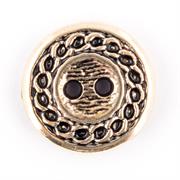 HEMLINE BUTTONS - Metal Rope Edge Button - gold 15mm